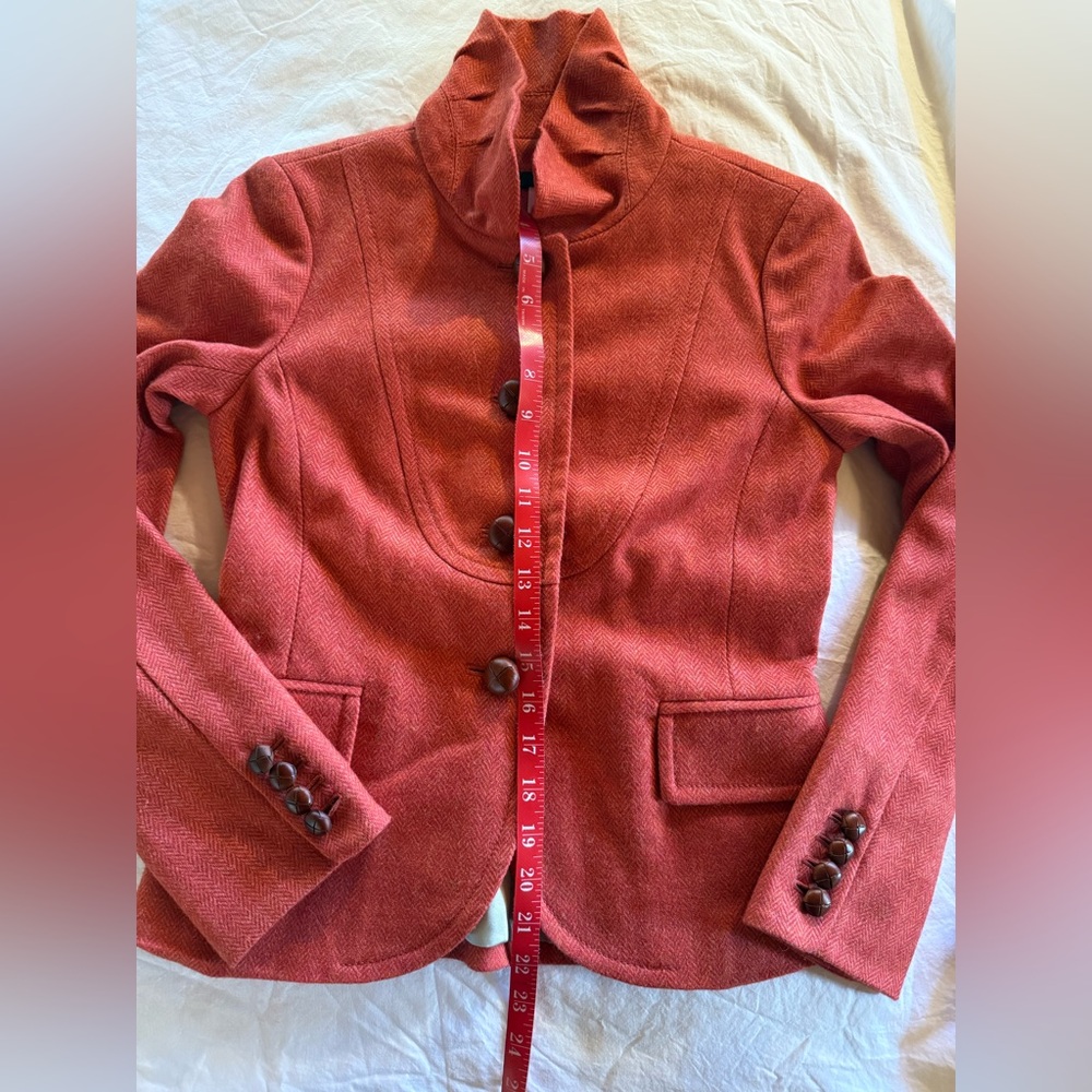 J. Crew Red Wool Bella Jacket - Picture 13 of 13